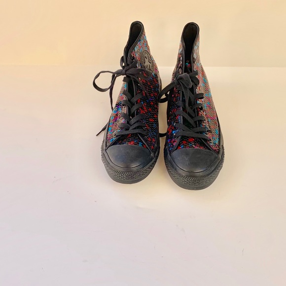 CONVERSE HIGH TOP BLACK SEQUIN - Picture 3 of 8